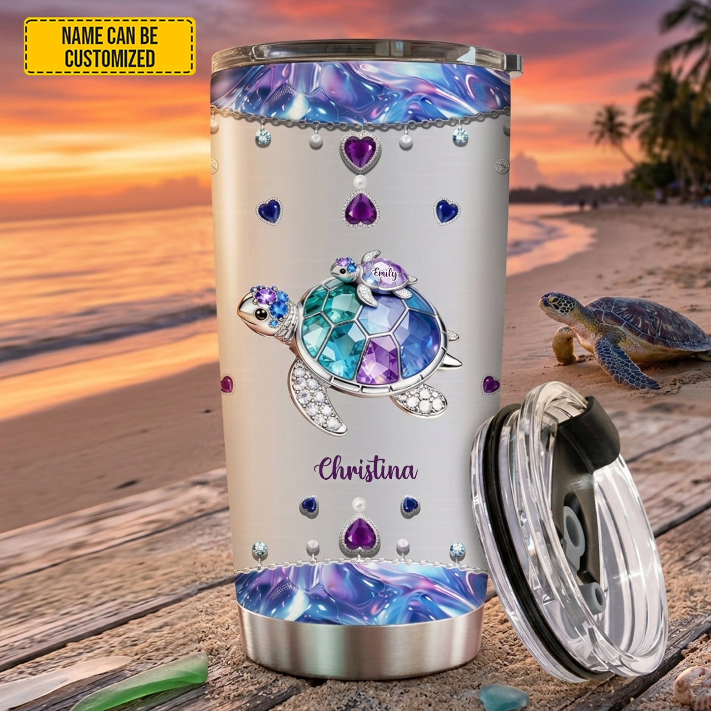 Nana Turtle Gift For Mom Grandma – Personalized Grandma Tumbler