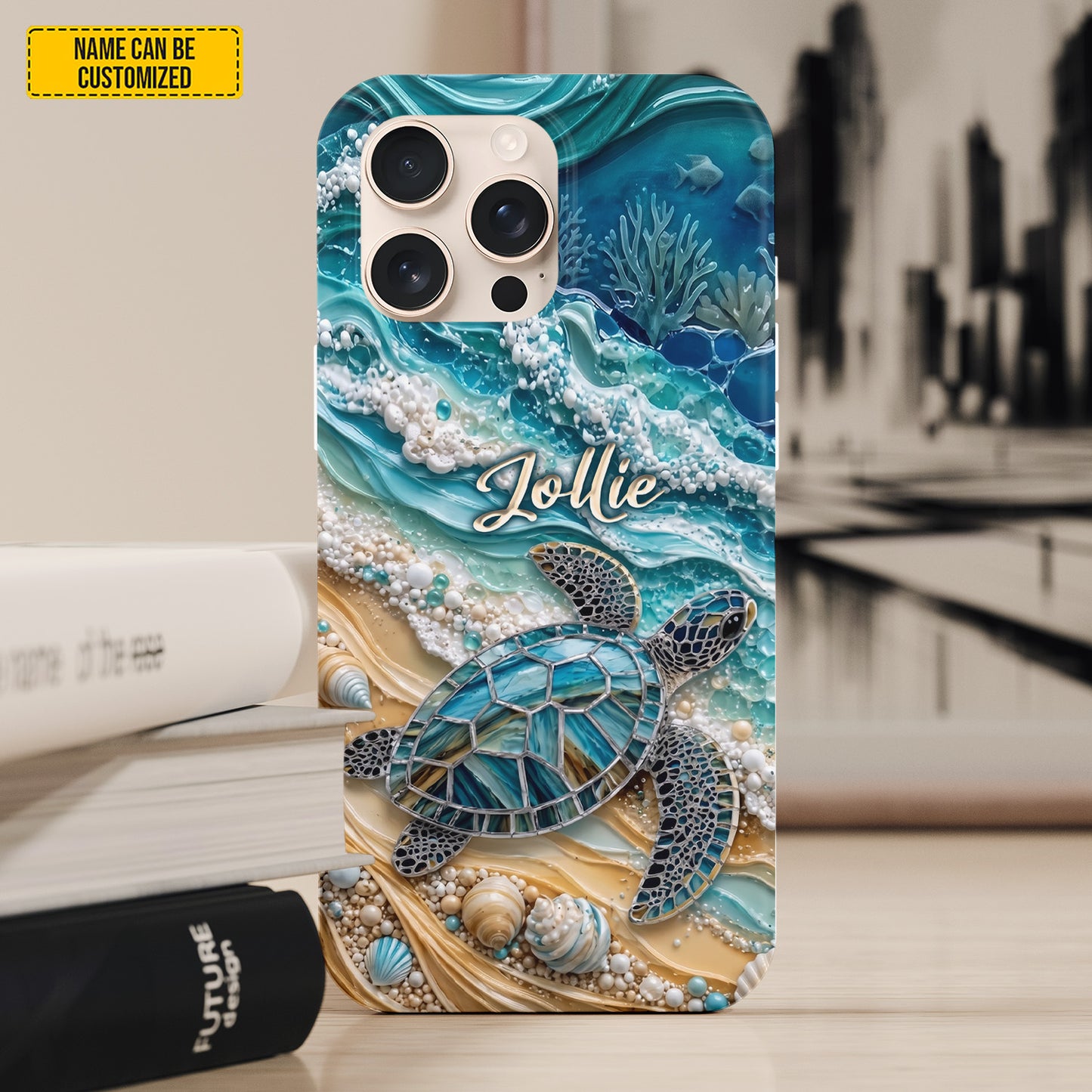 Beautiful Sea Turtle – Personalized Ocean Phone Case
