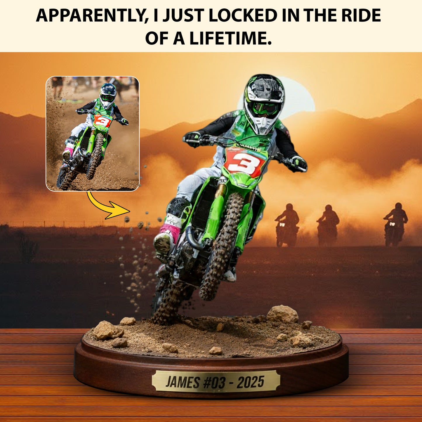 Moto Legend – Personalized Motocross Acrylic Plaque