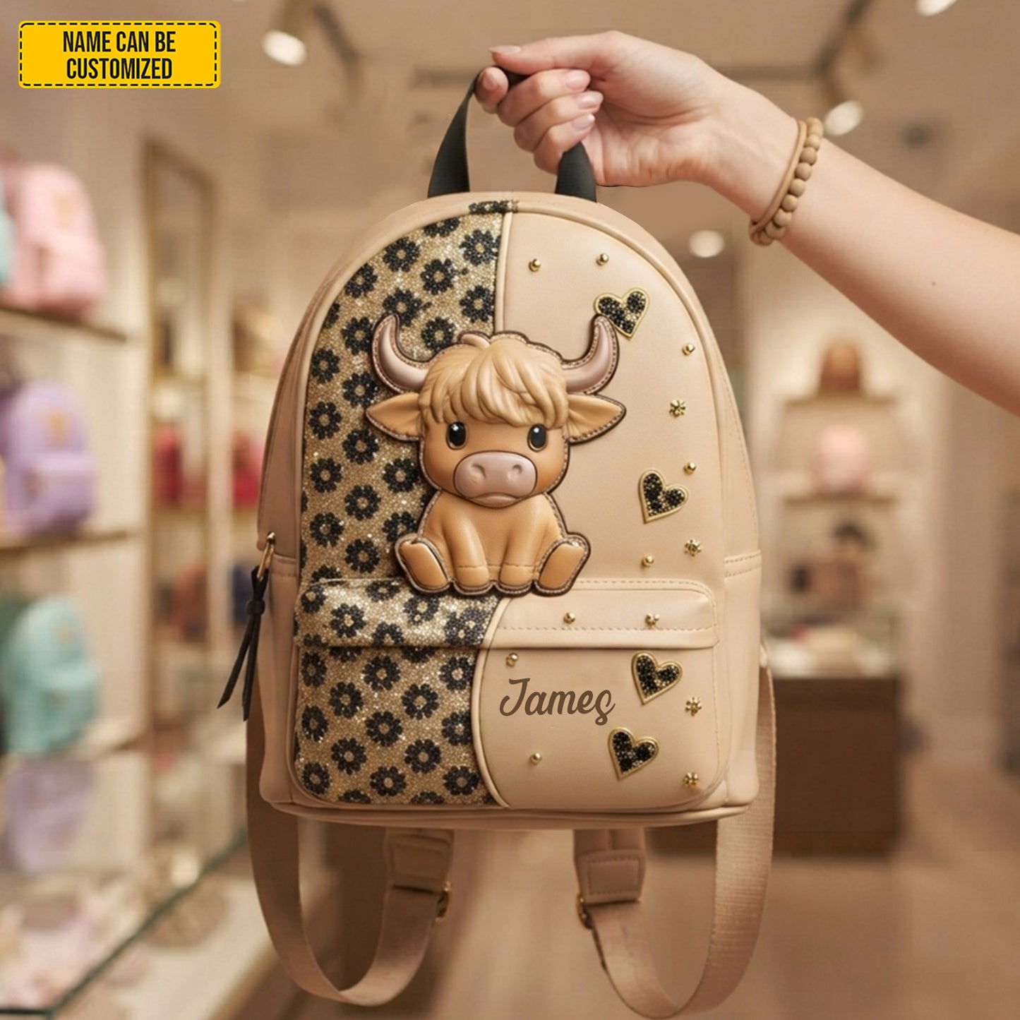 Personalized Highland Cow - Kids Backpack