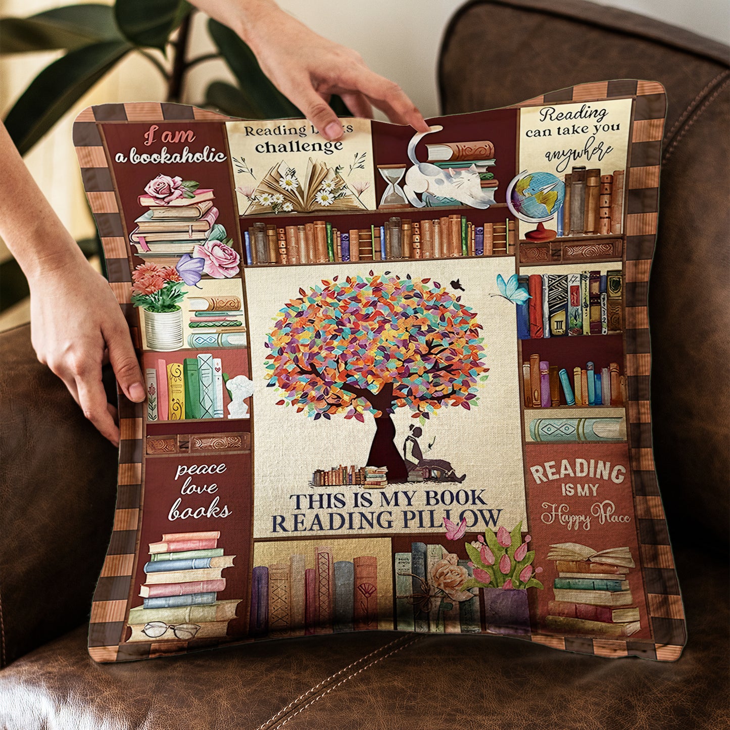 Book Lover - Personalized Book Pillow