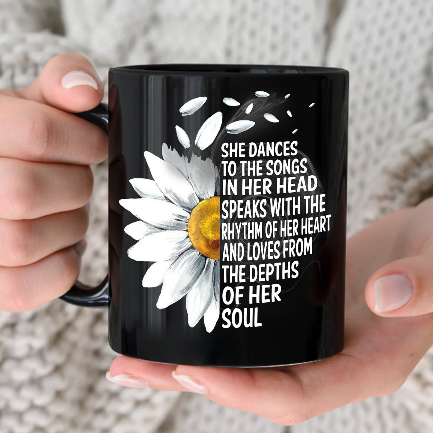 Hippie Daisy - She Dances To The Song Black Mug
