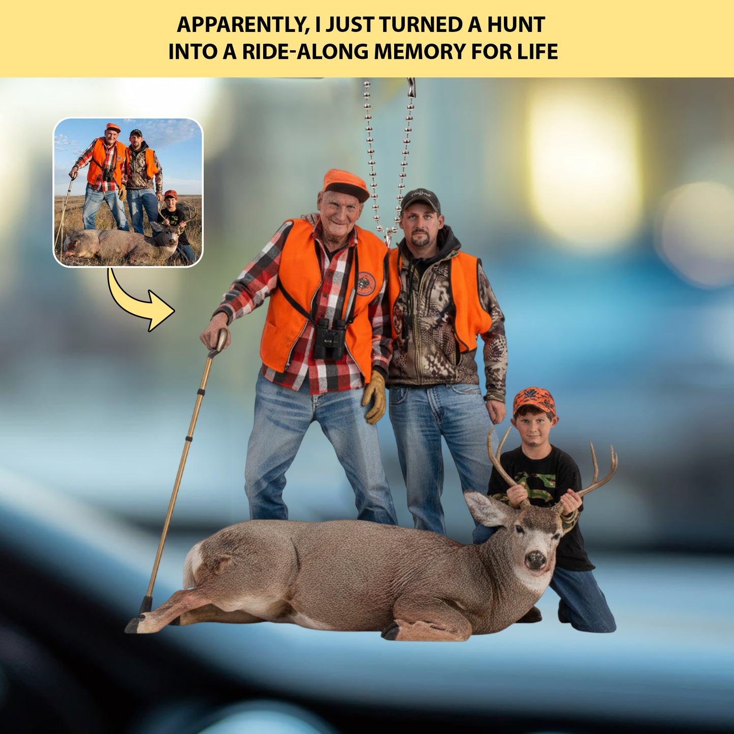 Trophy Moments – Personalized Photo Car Ornament