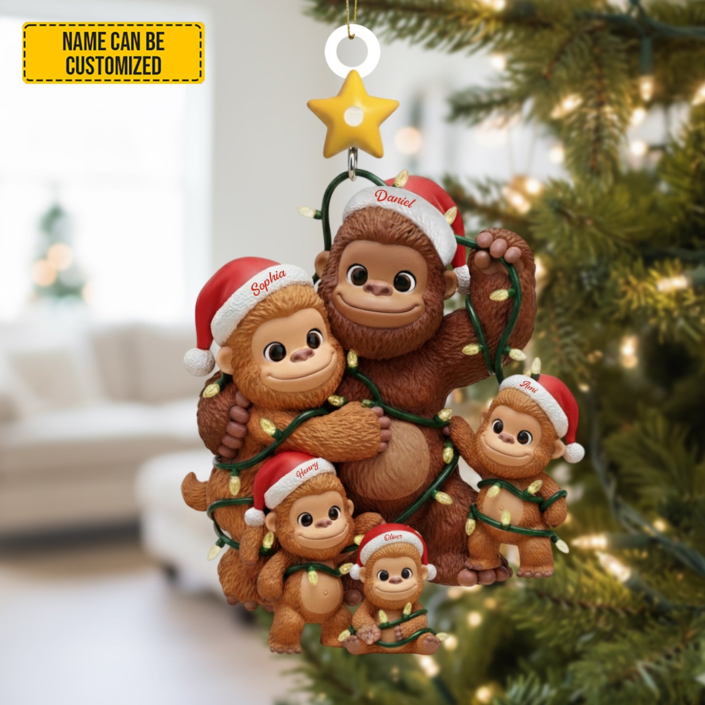 Bigfoot Family Ornament – Personalized Christmas Gifts