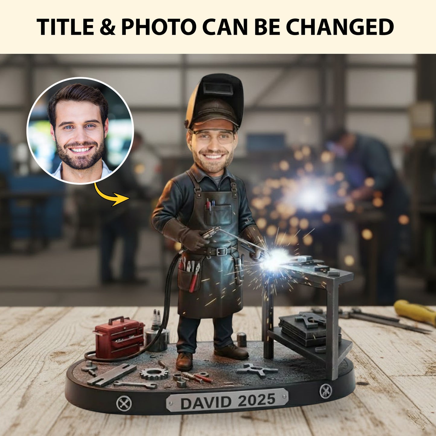 Master of the Trade – Personalized Welding Photo Acrylic Plaque