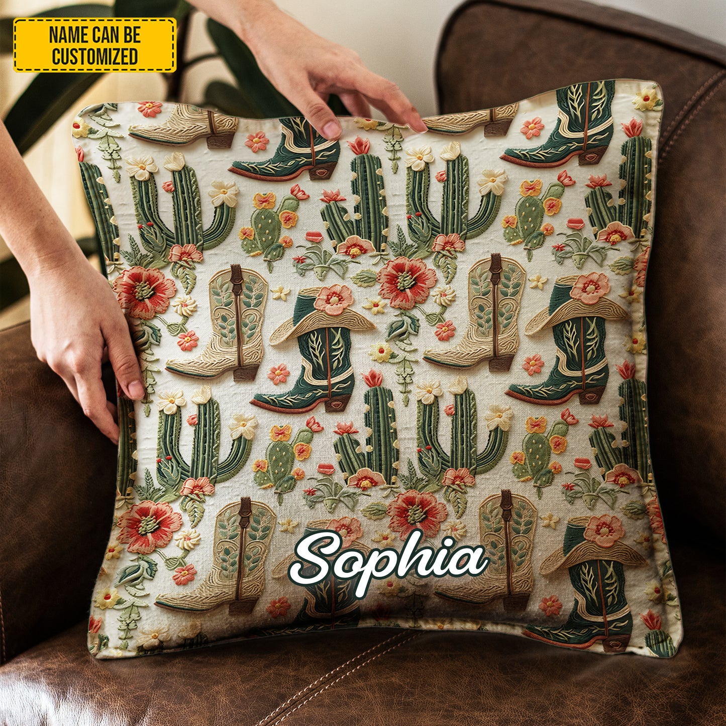 Personalized Western Pillow Cover