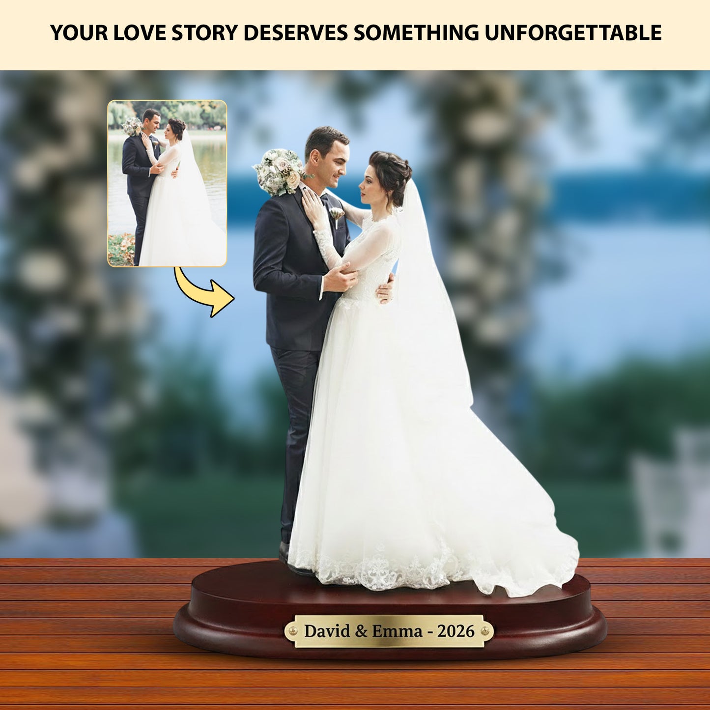 Forever Us – Personalized Couple Photo Acrylic Plaque