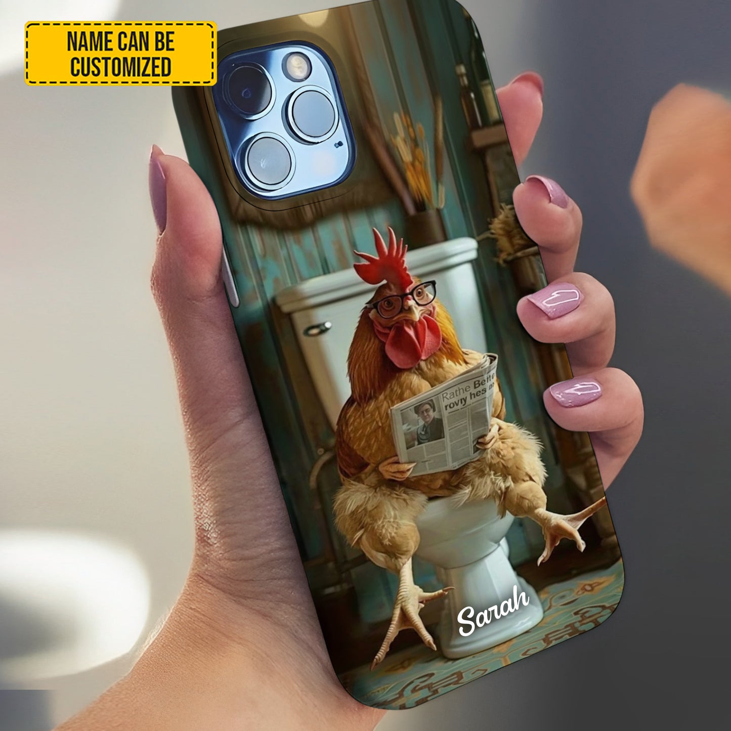 Personalized Funny Reading Chicken Phone Case