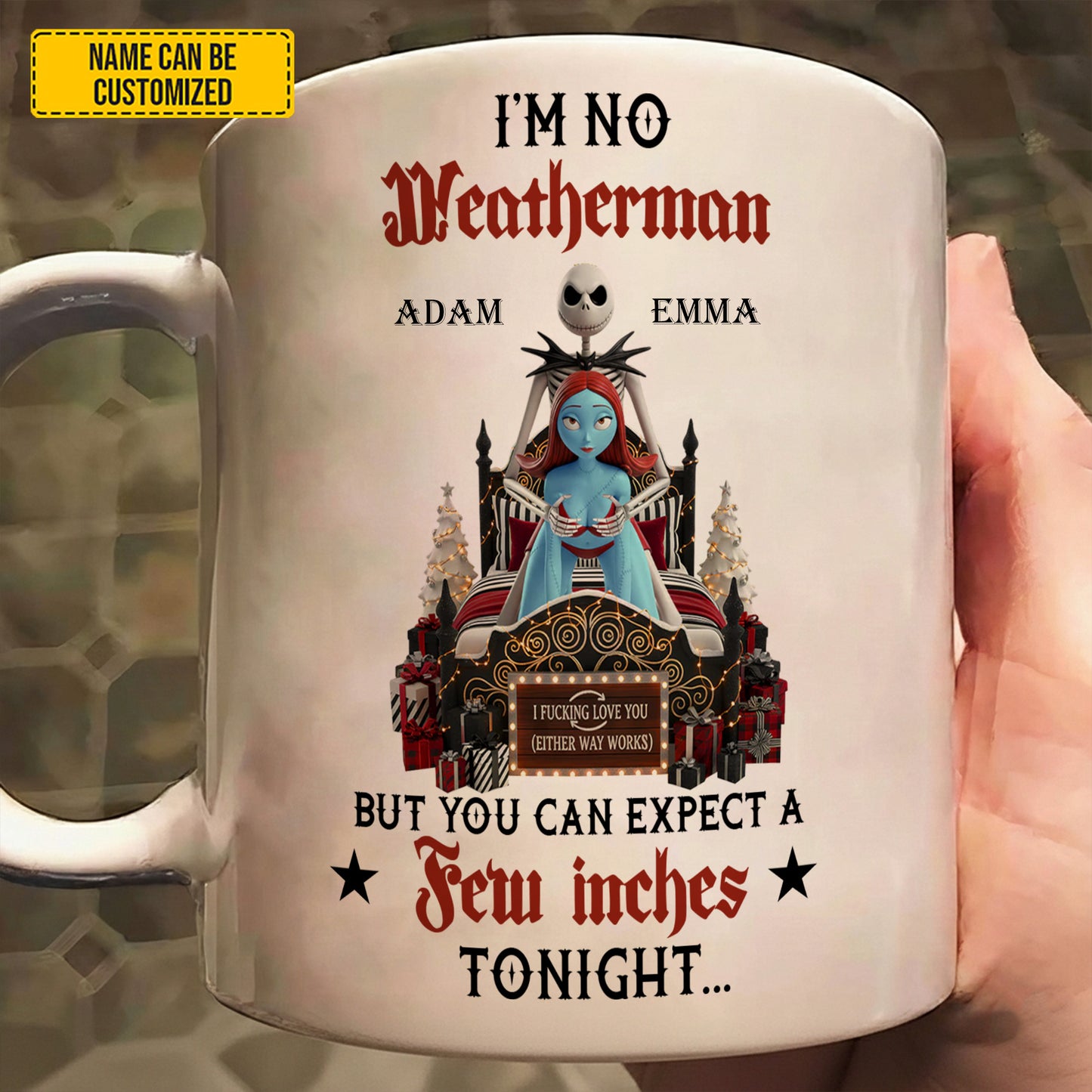 I'm No Weatherman - Personalized Couple White Mug