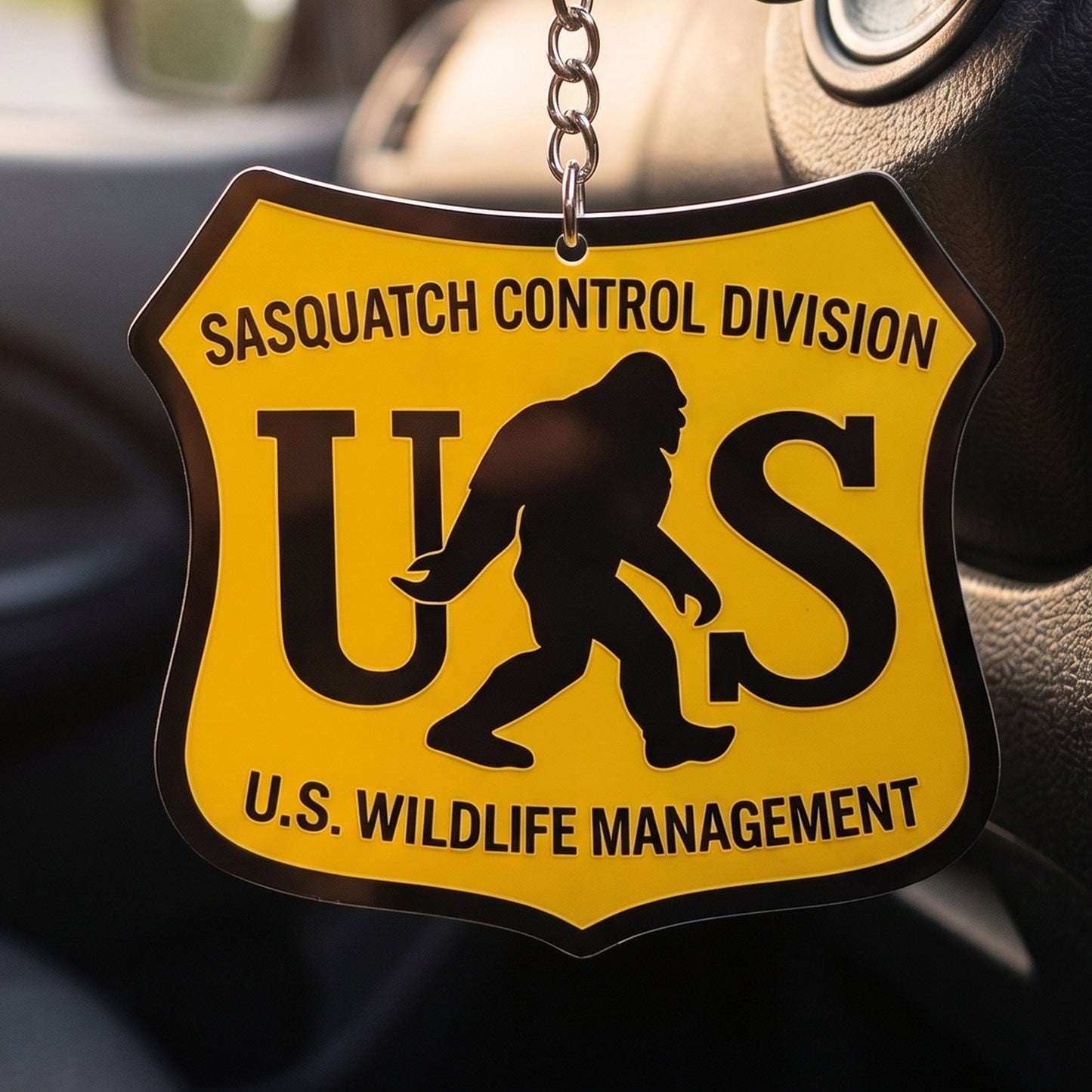 Sasquatch Division Keychain - Gift For Outdoor Lovers