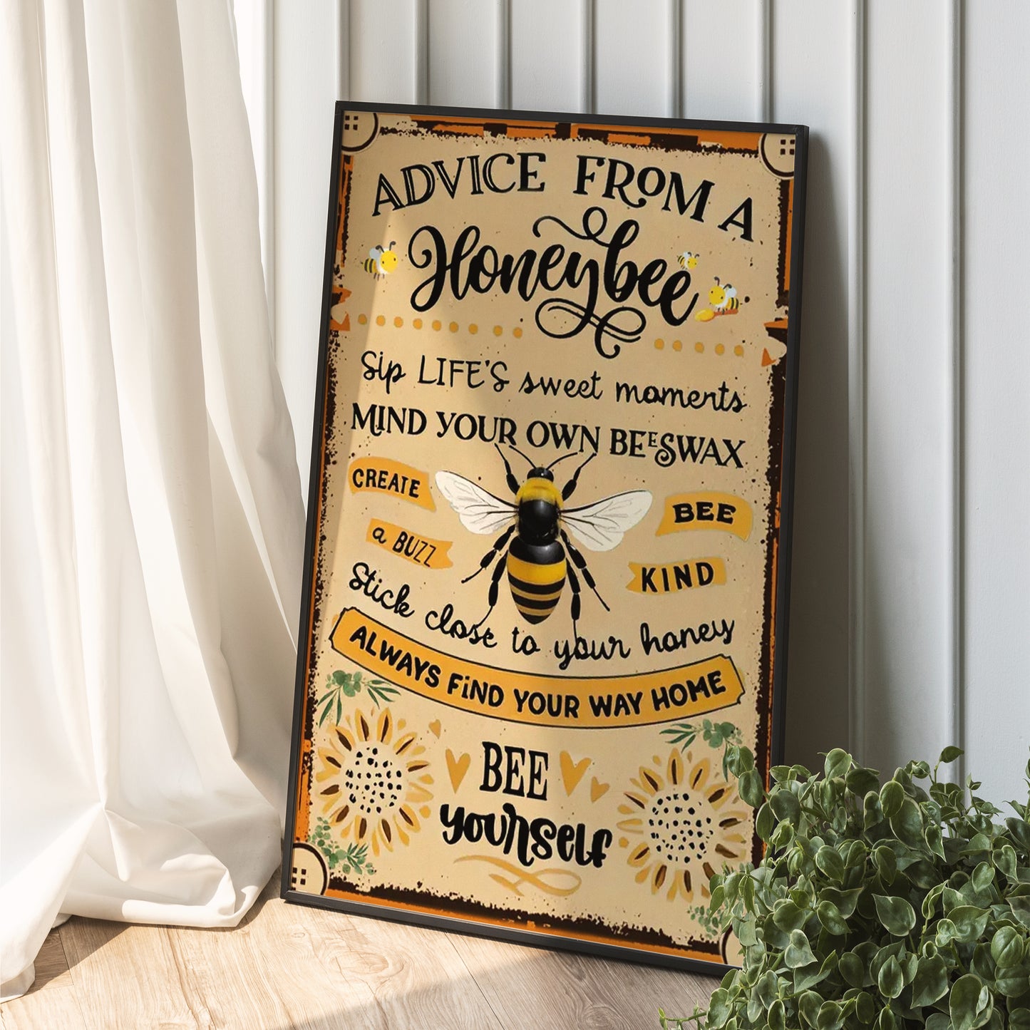 Advice From A Honeybee - Bee Canvas And Poster