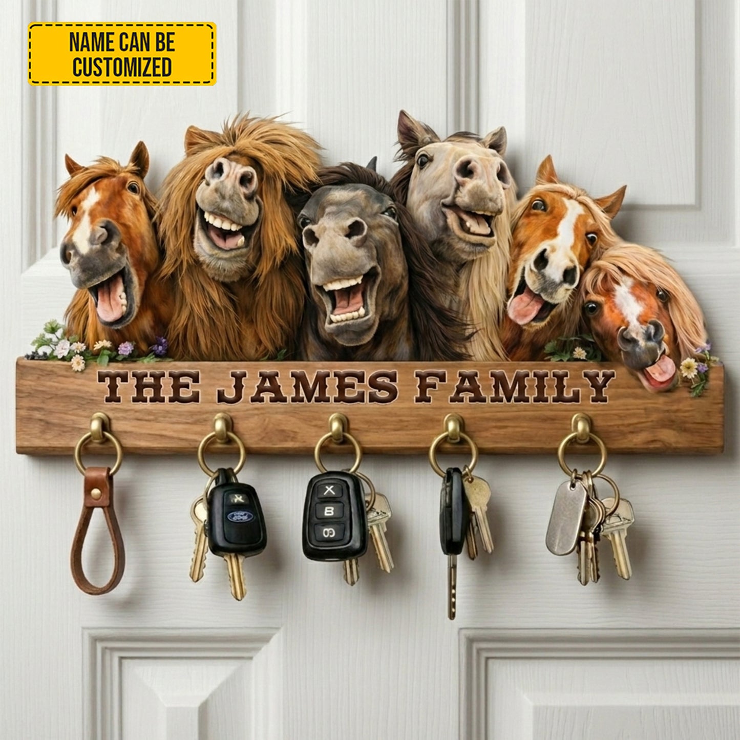 Personalized Horse Farm Key Rack