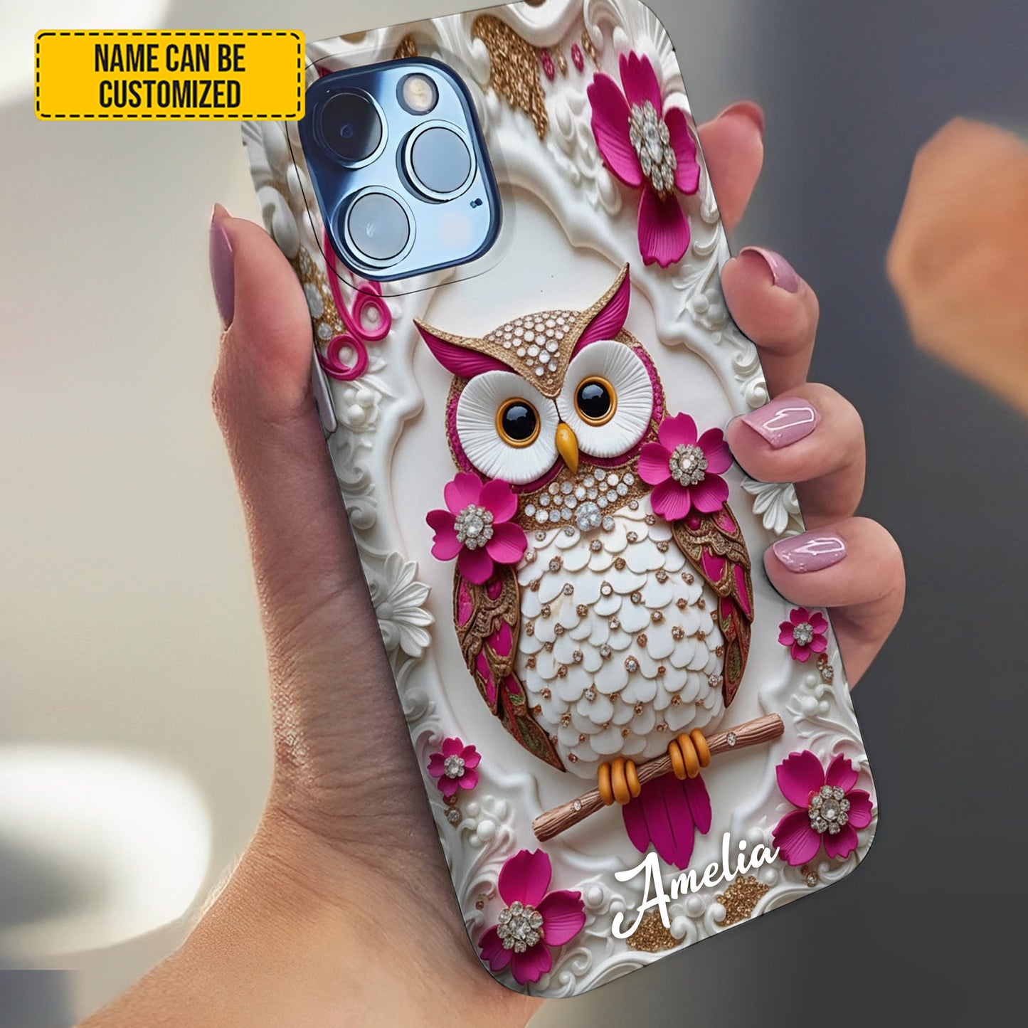 Cute Owl - Personalized Owl Phone Case
