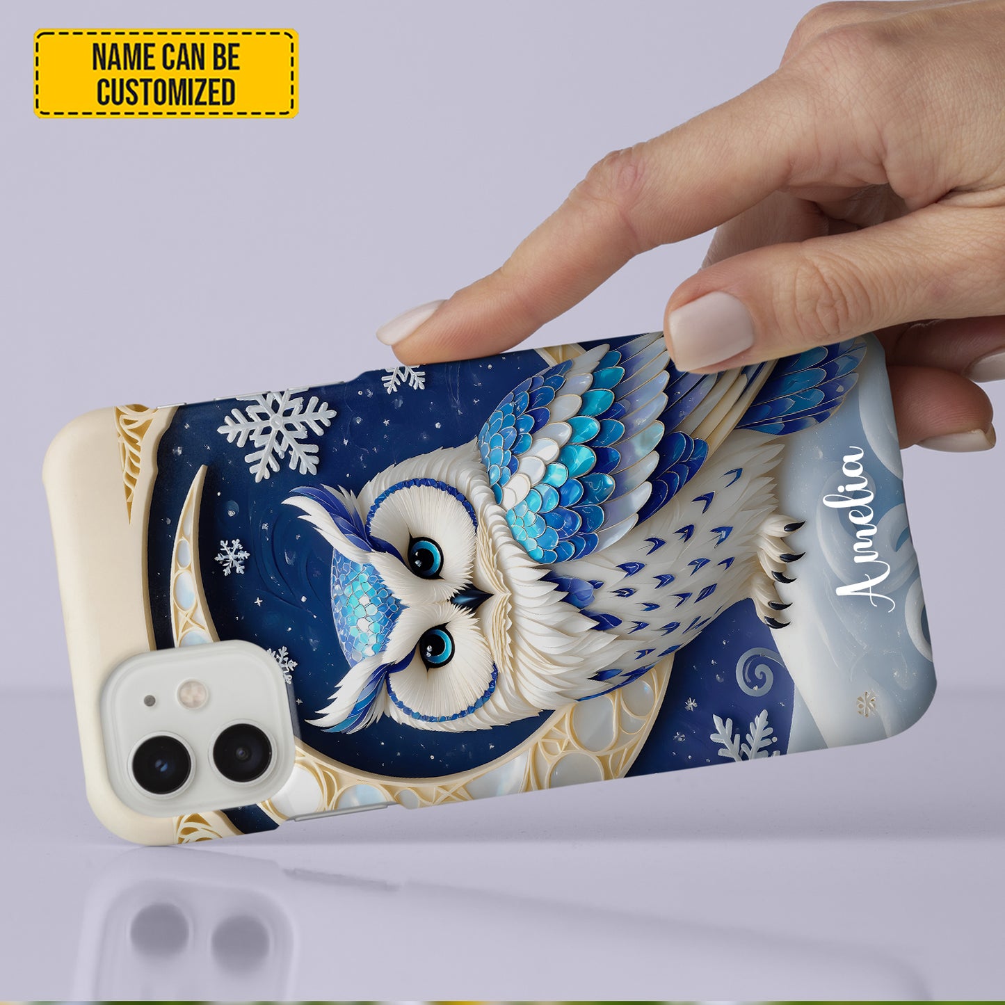 Personalized Winter Owl Phone Case