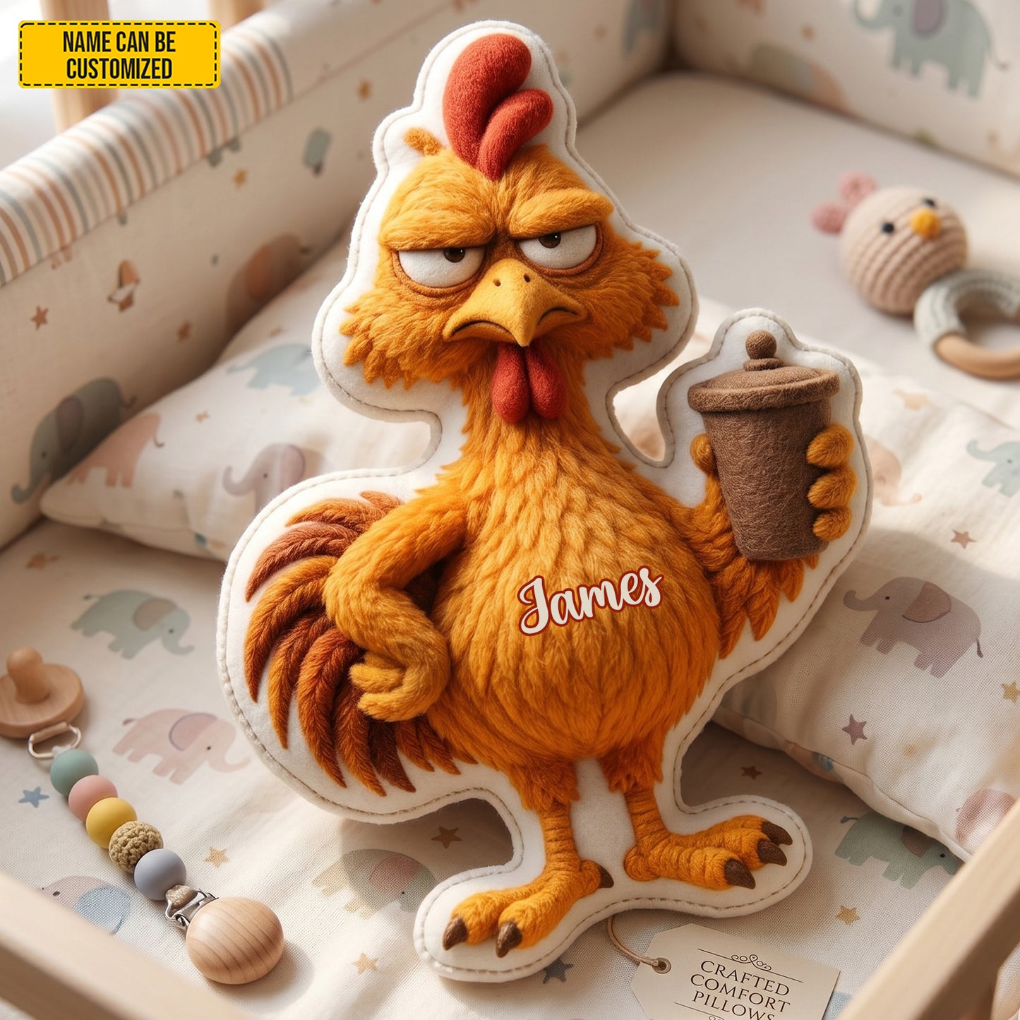 Funny Chicken - Personalized Chicken Shaped Pillow