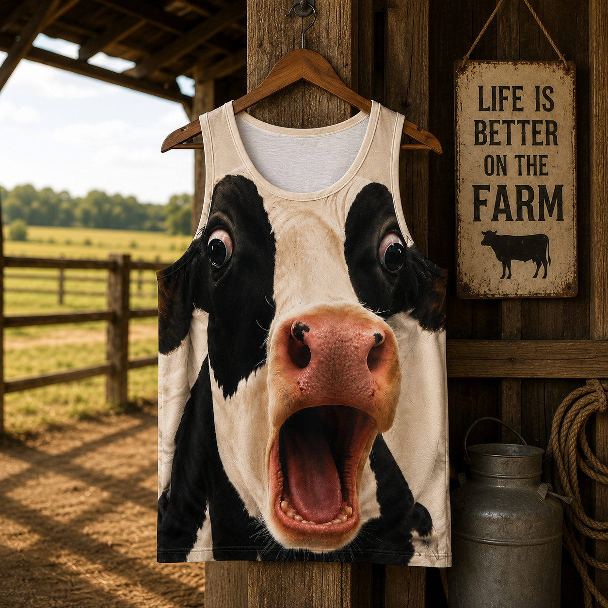 Funny Cow All Over Print Shirt