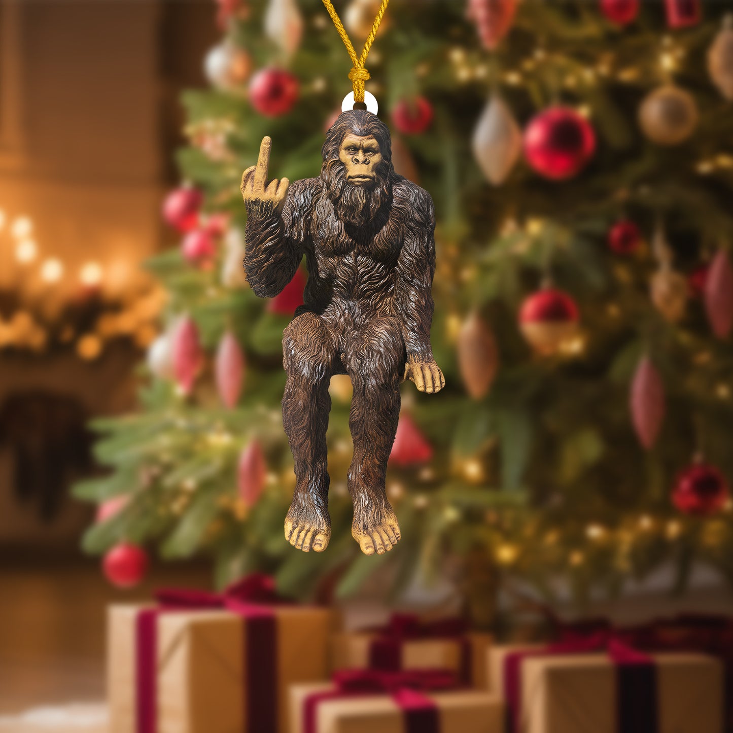 Sassy Squatch – Funny Christmas Ornament