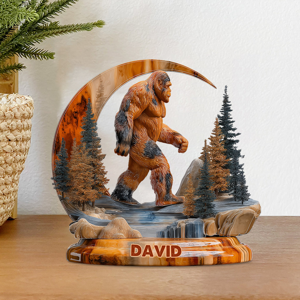 And Into The Forest I Go - Personalized Bigfoot Acrylic Plaque