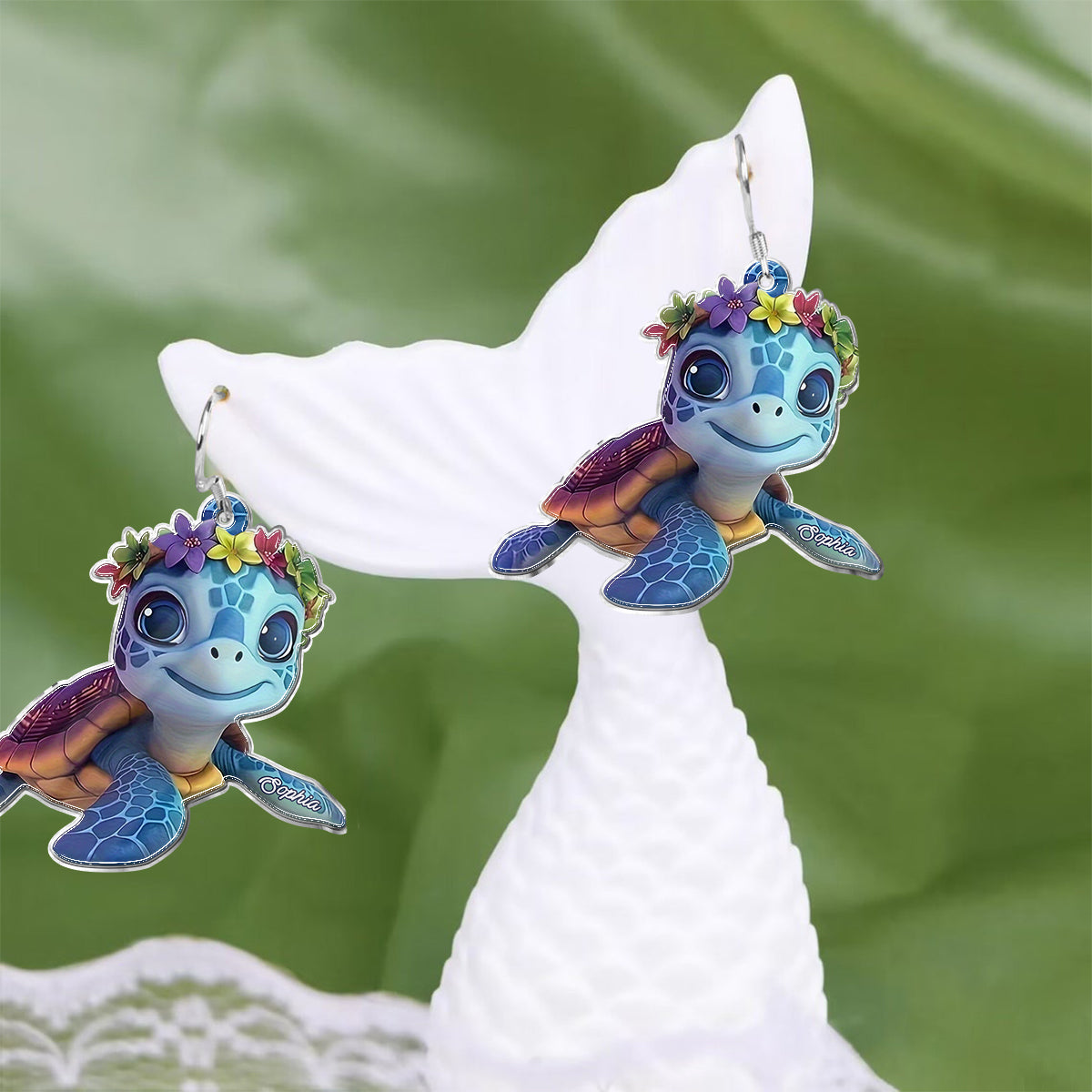 Baby Turtle - Personalized Turtle Earrings