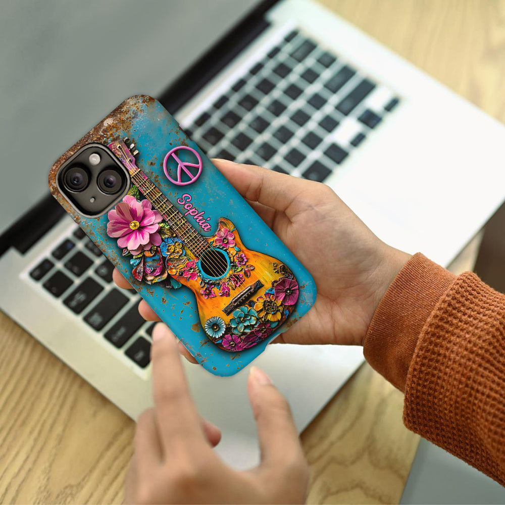 Hippie Guitar Soul - Personalized Hippie Phone Case