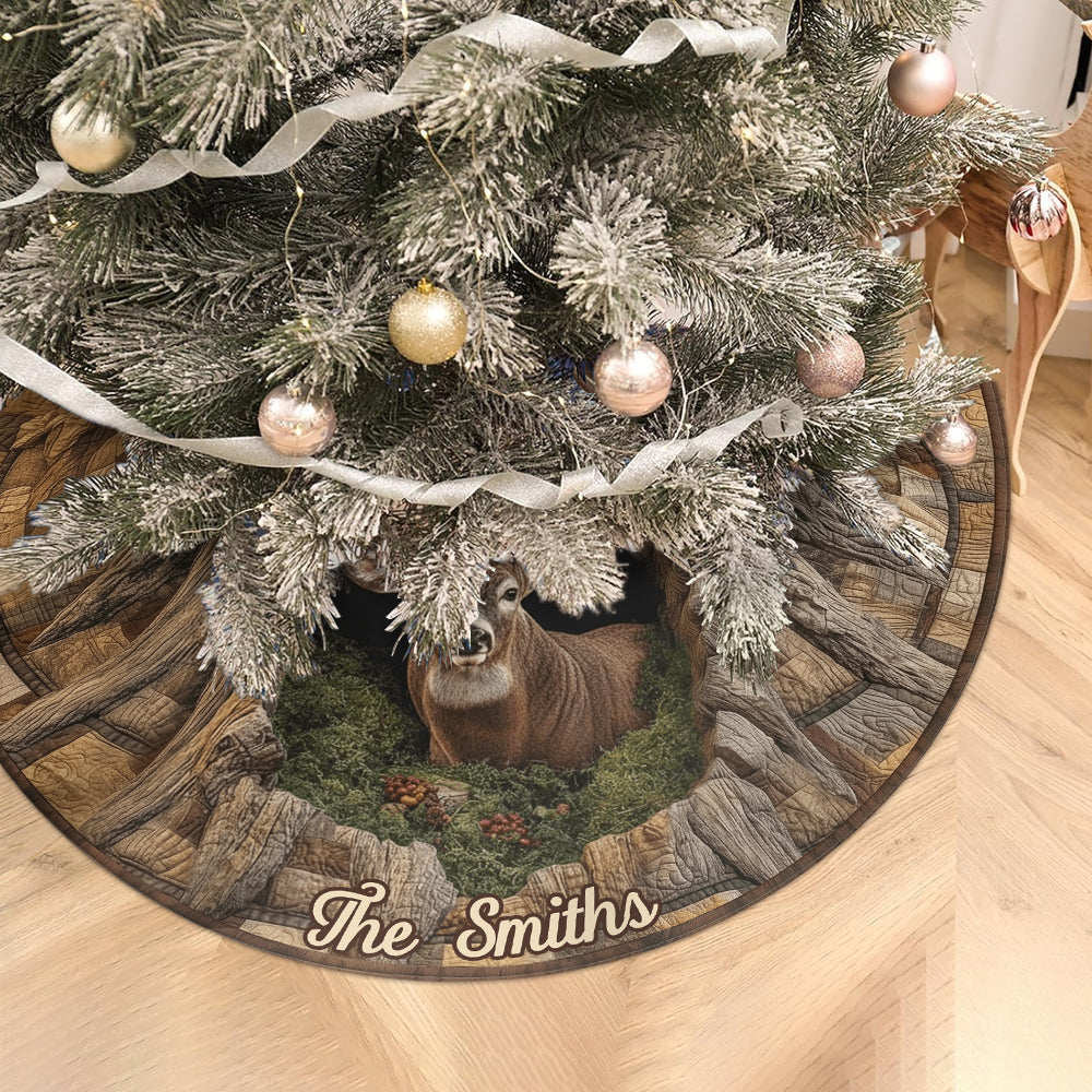 Hunter’s Haven – Personalized Hunting Christmas Tree Skirt
