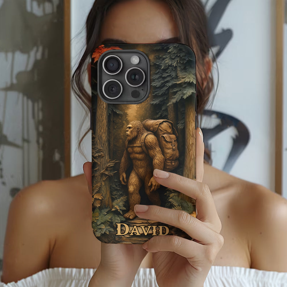 Sasquatch In Forest - Personalized Bigfoot Phone Case