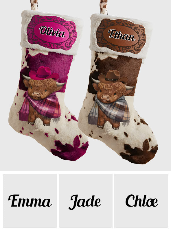 Personalized Cowboy/Cowgirl Shaped Christmas Stocking