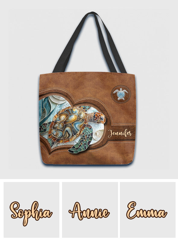 Love Turtles - Personalized Turtle Tote Bag