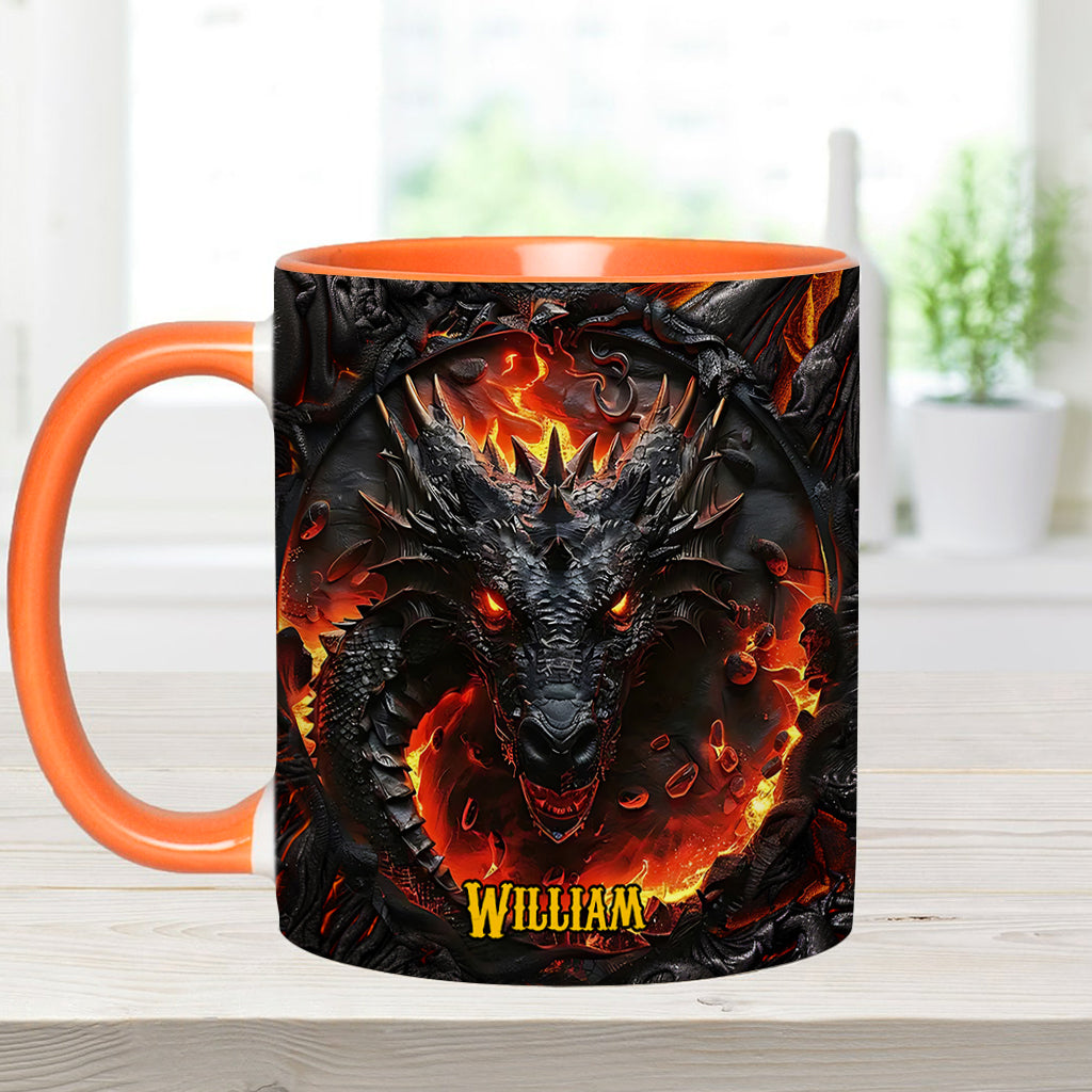 Red Fire Dragon - Personalized Dragon Accent Mug