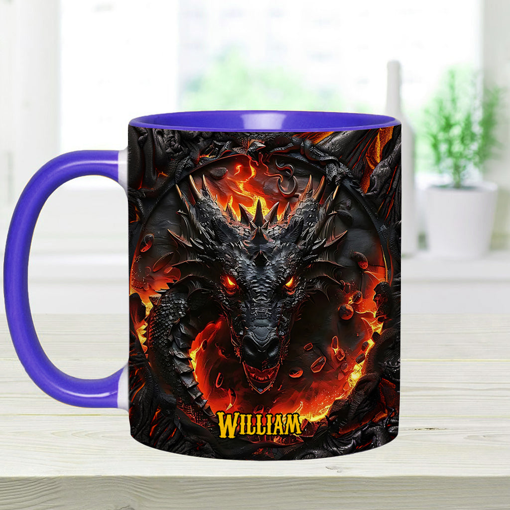 Red Fire Dragon - Personalized Dragon Accent Mug