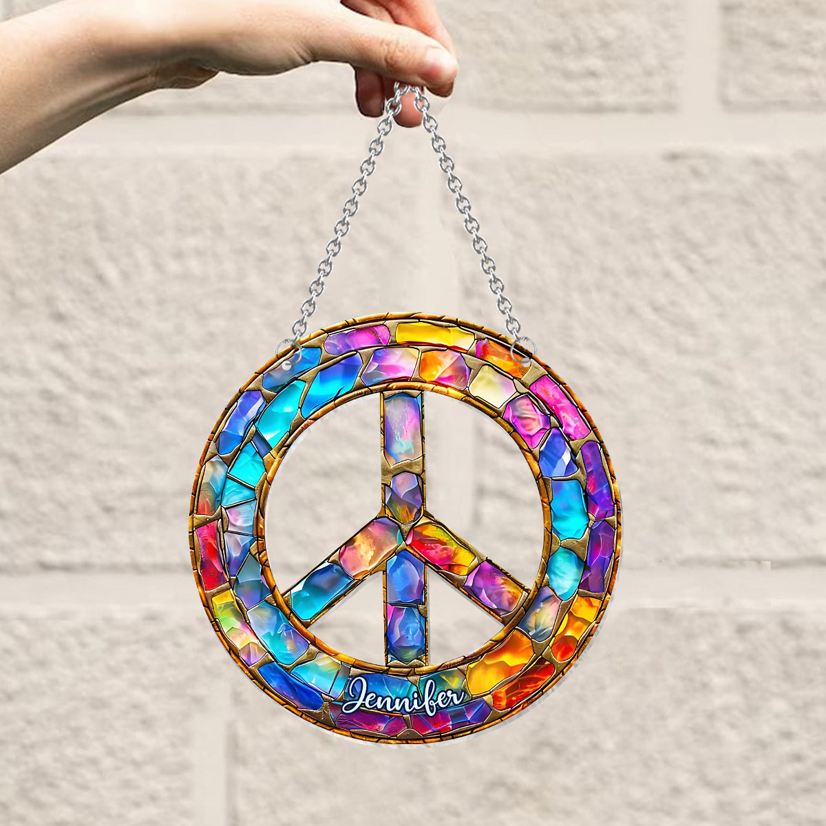 Hippy Soul - Personalized Hippie Acrylic Window Hanging