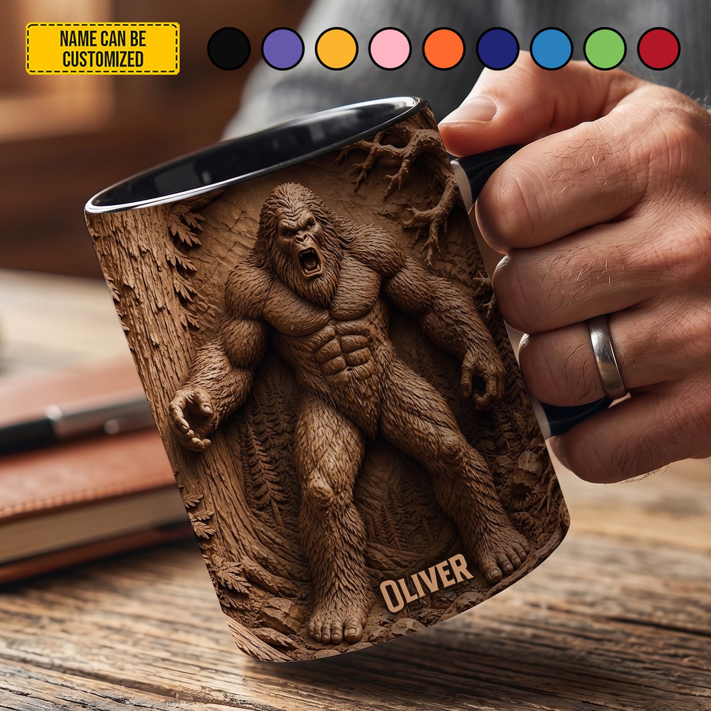 Forest Guardian – Personalized Bigfoot Accent Mug