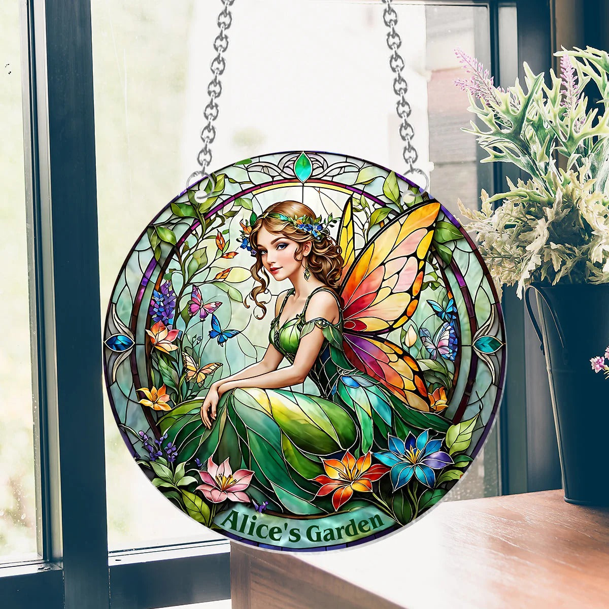 Your Garden Stained Glass - Personalized Gardening Window Hanging Suncatcher