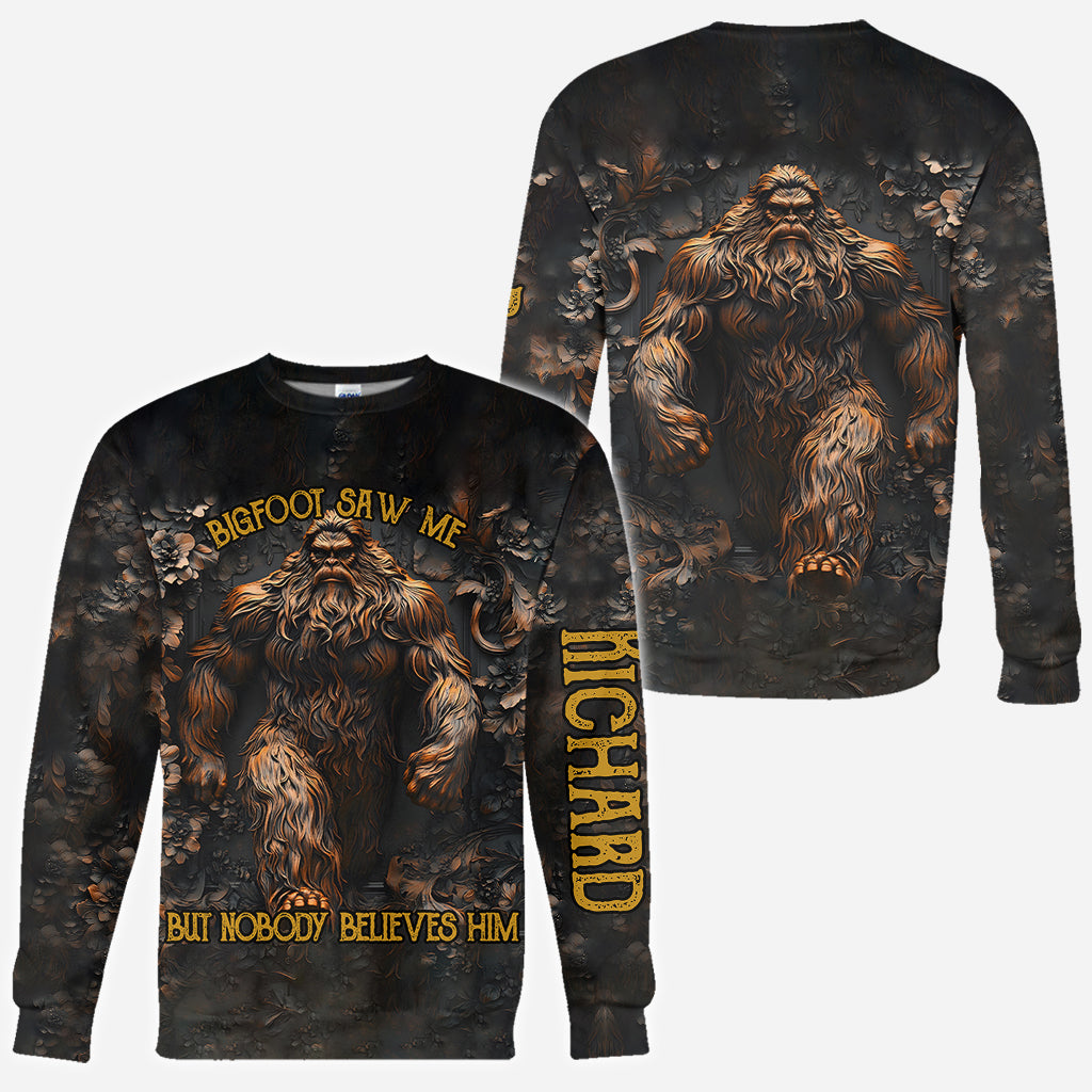 Bigfoot Saw Me - Personalized Camping All Over Shirt