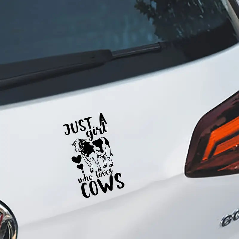 Just A Girl Who Loves Cows Sticker