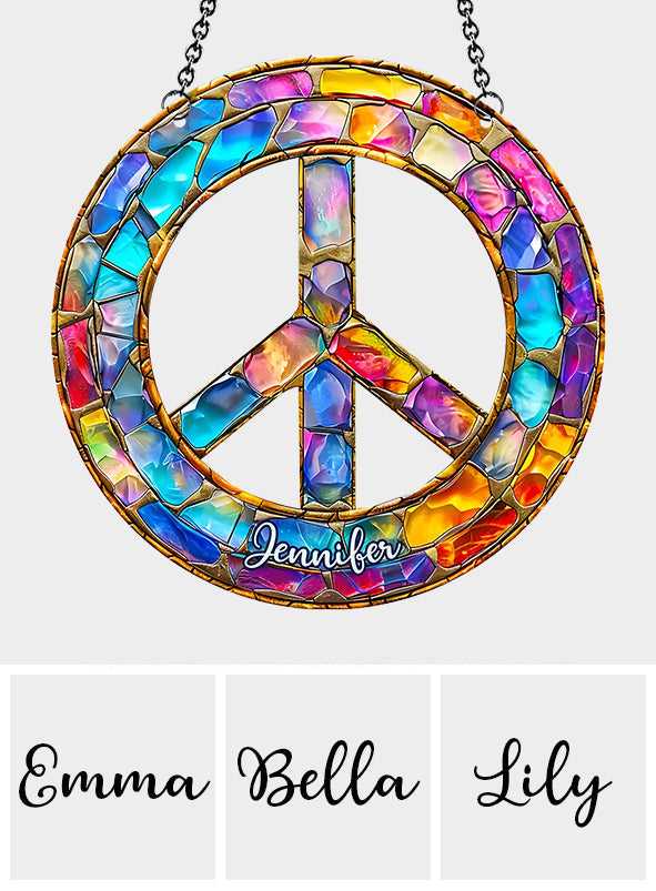 Hippy Soul - Personalized Hippie Acrylic Window Hanging