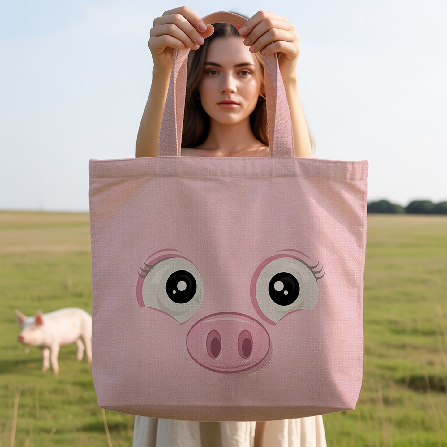 Cute Pig Tote Bag