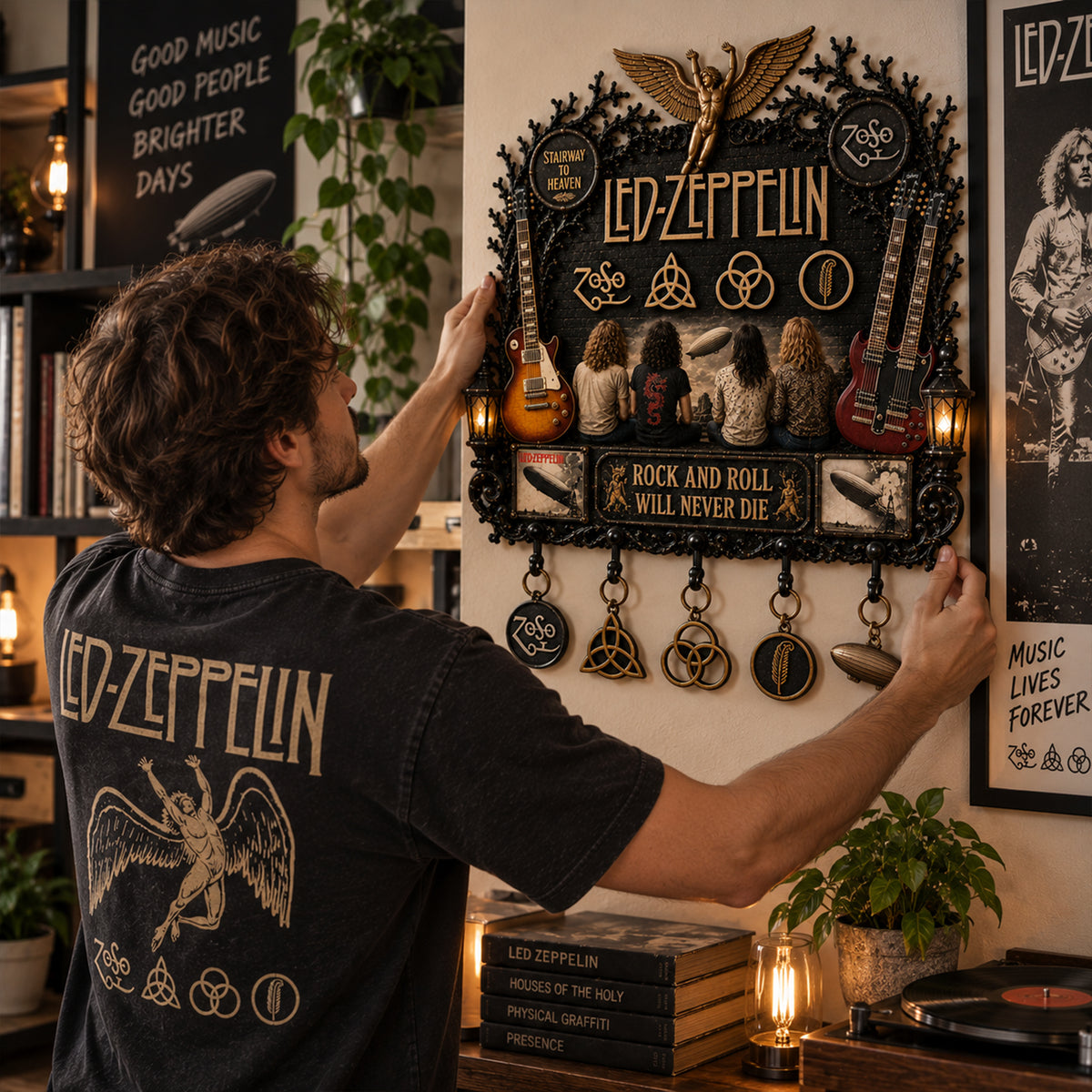 Led Zeppelin Wall Key Holder – Collectible Wall Key Holder Decor