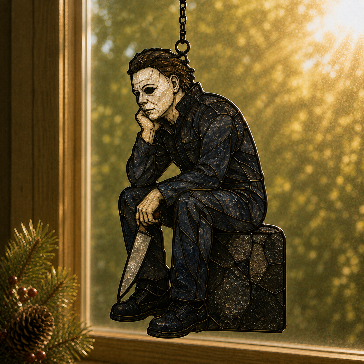 Halloween Horror Acrylic Window Hanging Decor