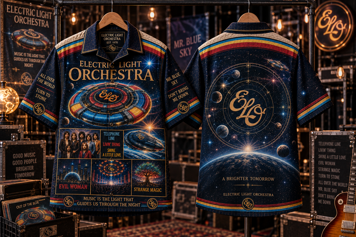 Electric Light Orchestra Hawaiian Shirt – ELO Classic Rock Music Fan Gift