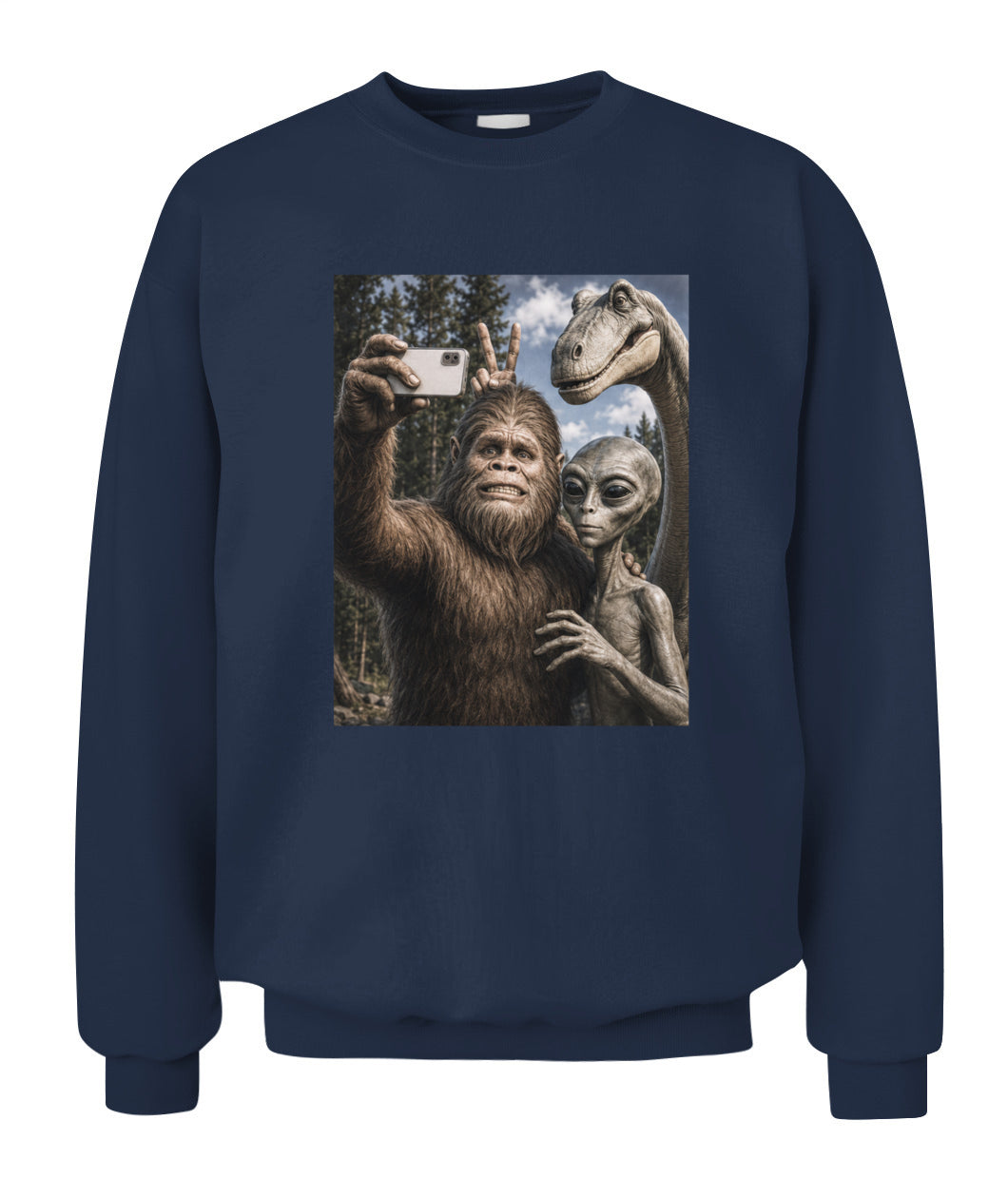 Legendary Creatures Selfie – Retro Outdoor Humor Tee