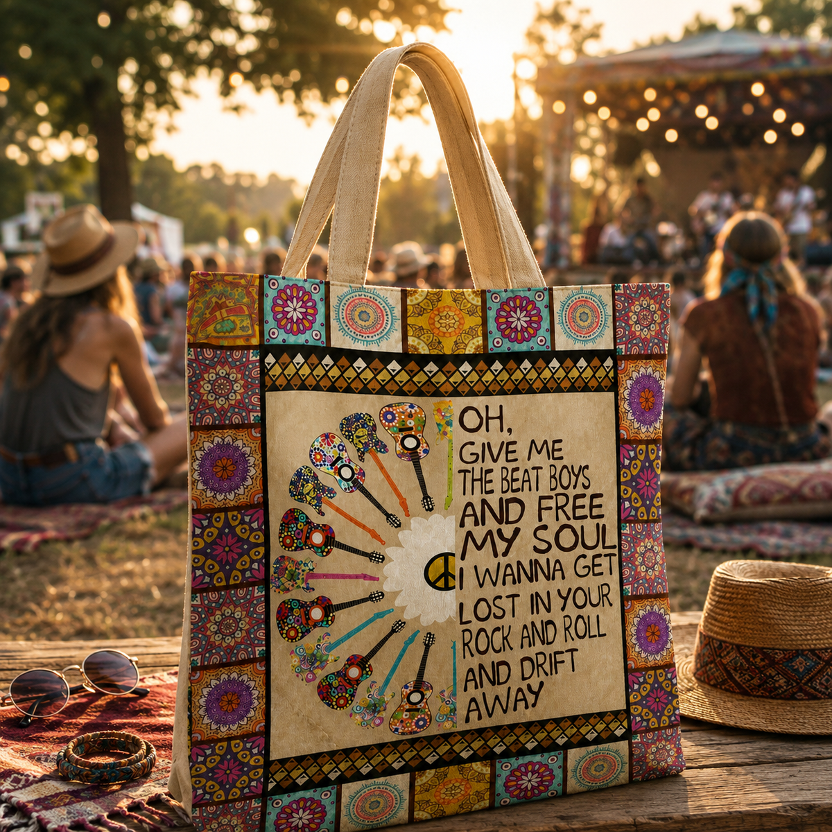 Give Me The Beat Boys - Hippie Tote Bag
