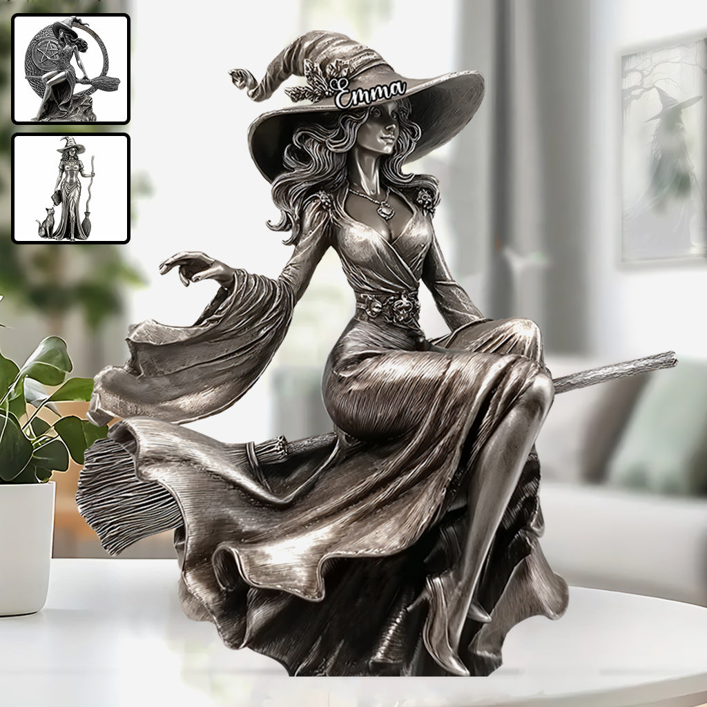 Beautiful Witch - Personalized Witch Custom Shaped Acrylic Plaque