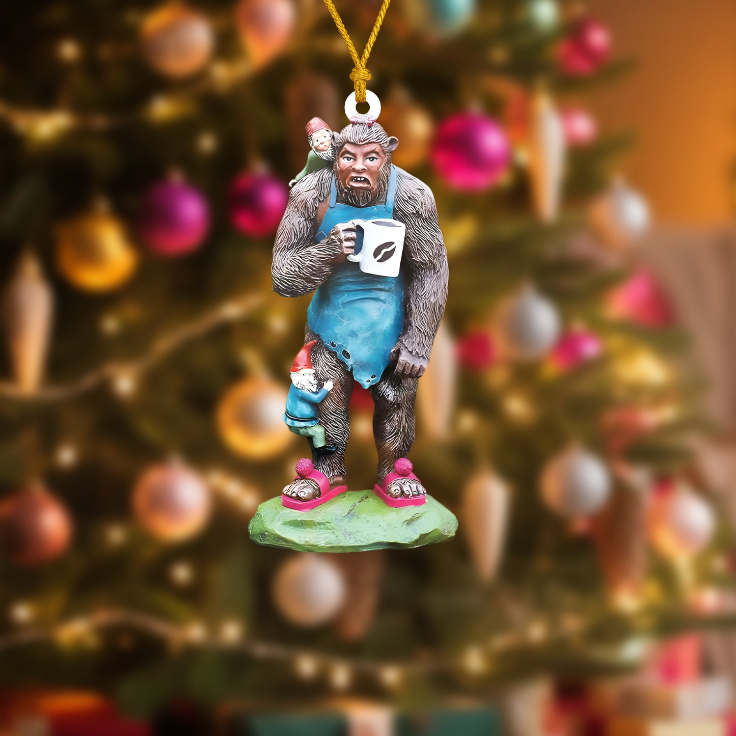 Merry Cryptid Christmas Ornament