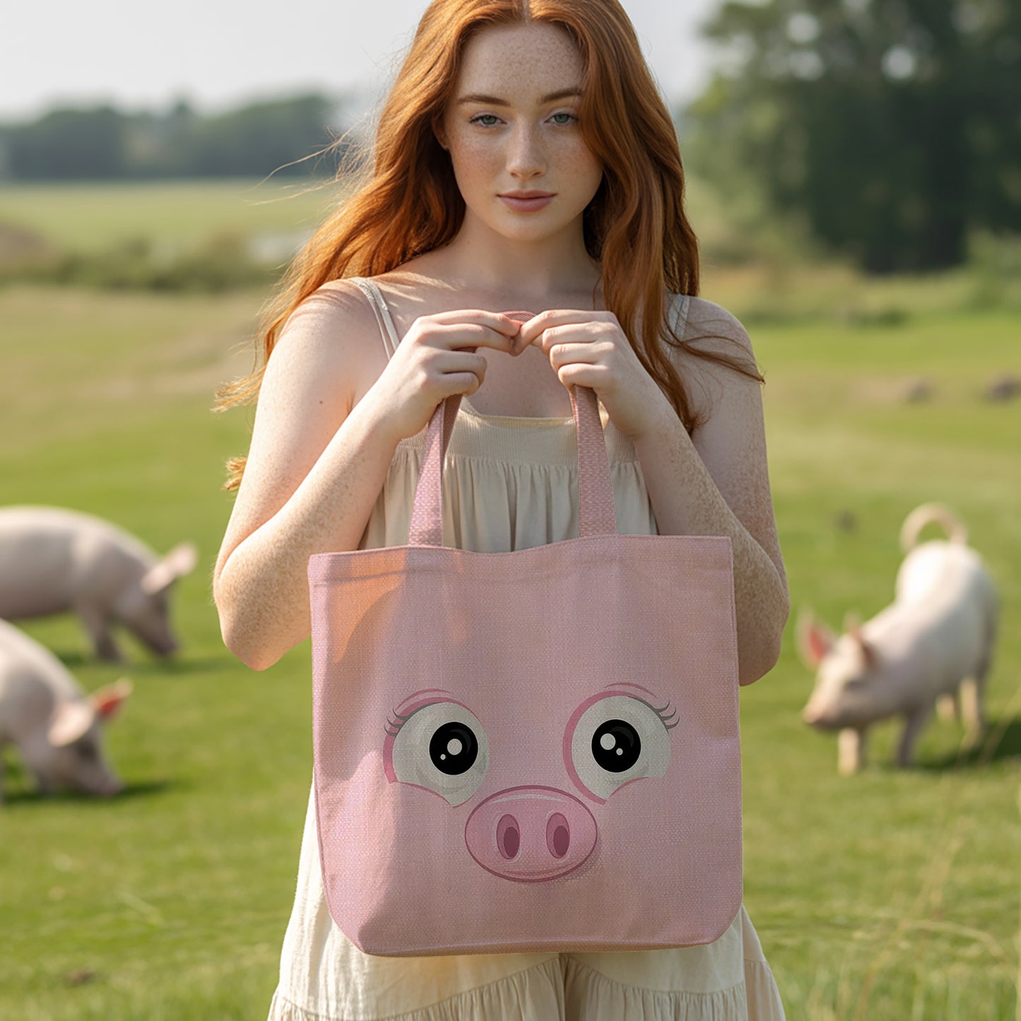 Cute Pig Tote Bag