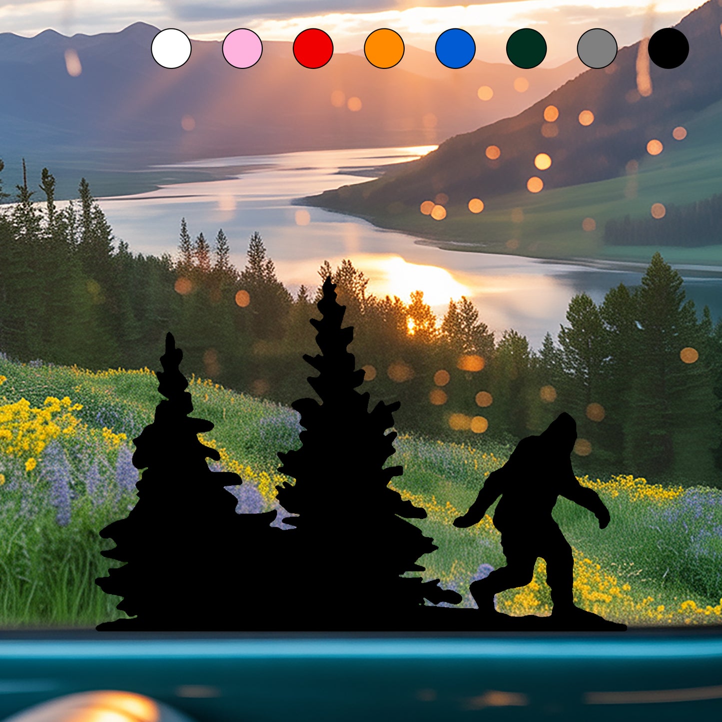 Bigfoot Windshield Sticker