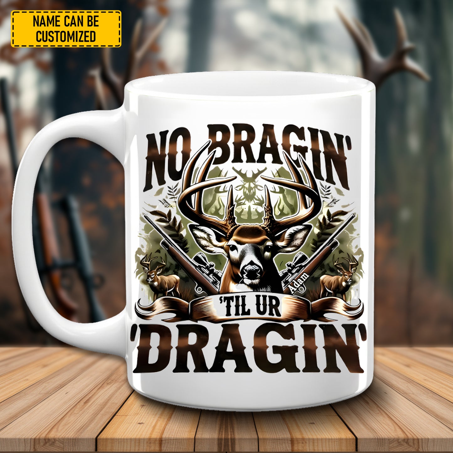 Personalized No Braggin’ Til Ur Sippin’ White Mug