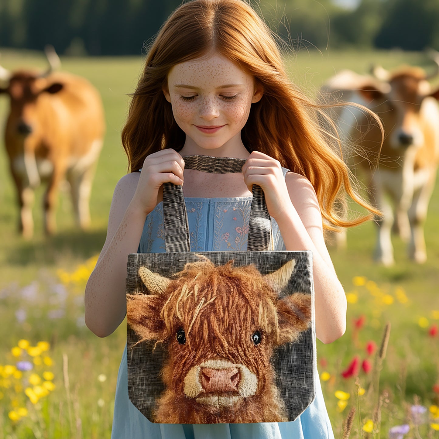 Cute Highland Cow Tote Bag