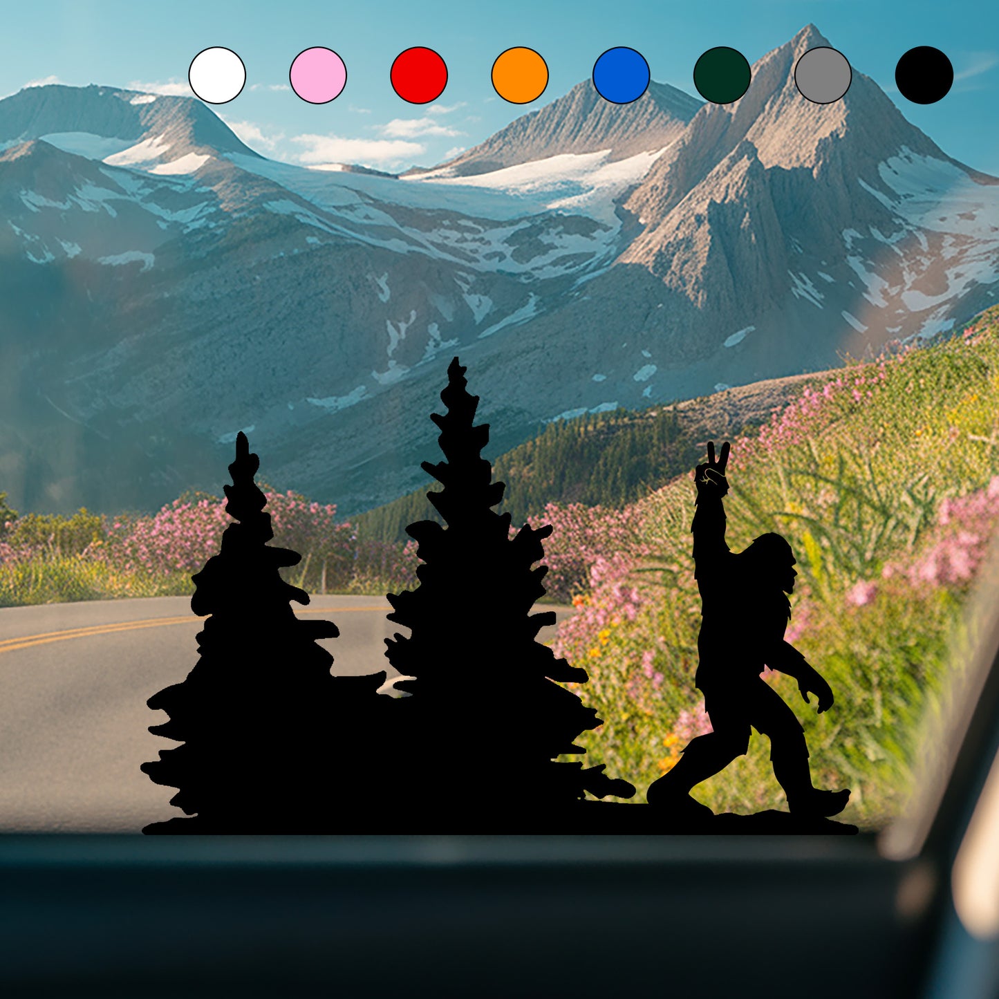 Bigfoot Windshield Sticker