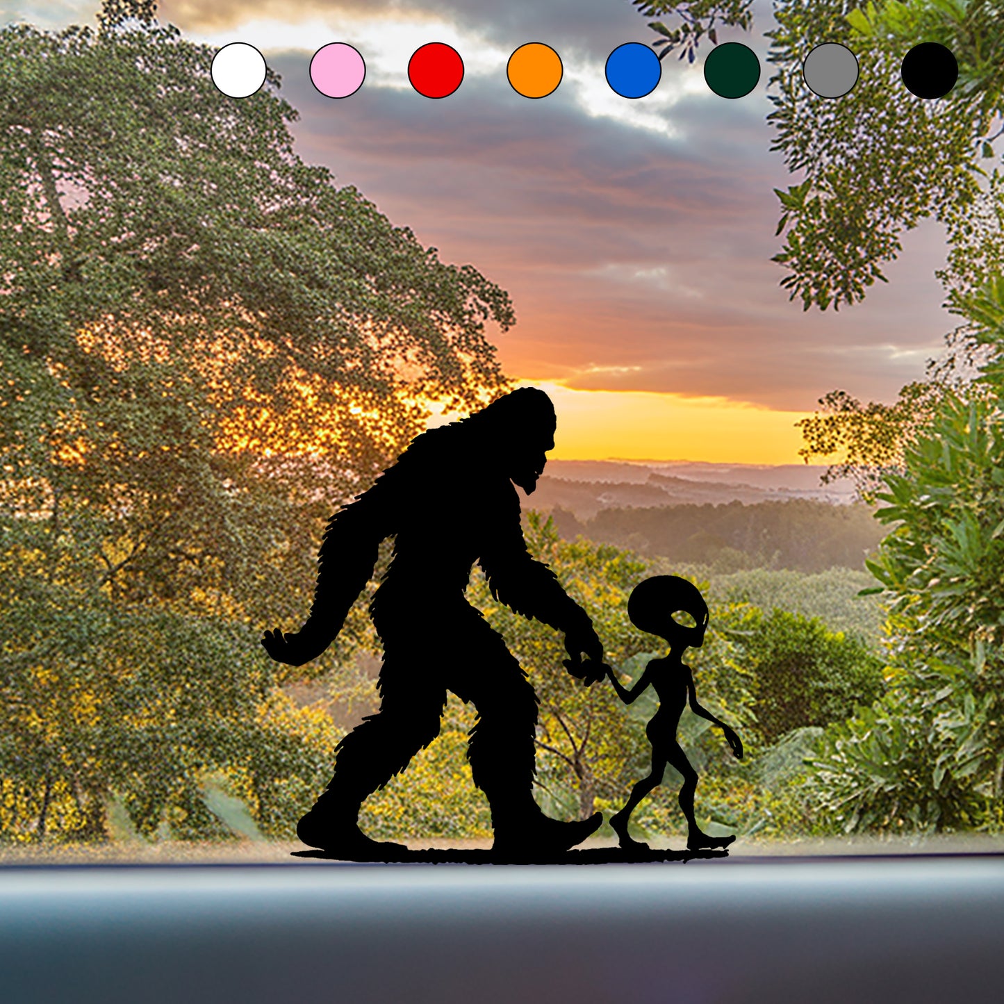 Bigfoot and Alien Stickers
